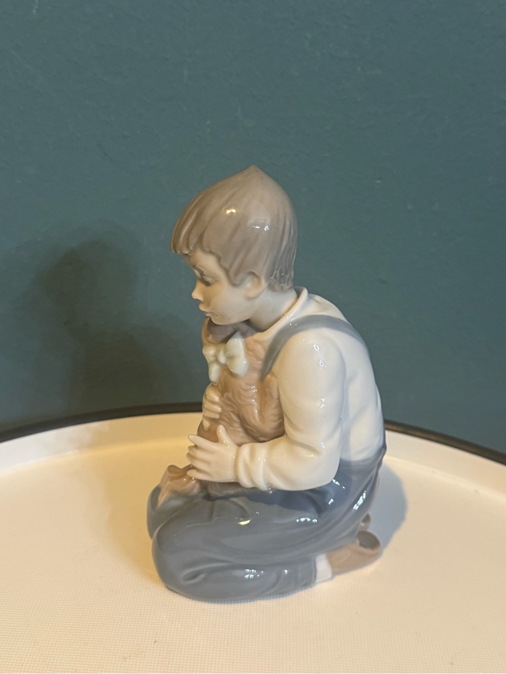 NAO by Lladró "Forever Friends" Porcelain Figurine / Boy and Puppy